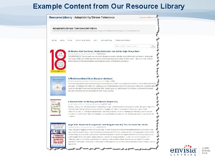 Example Content from Our Resource Library 