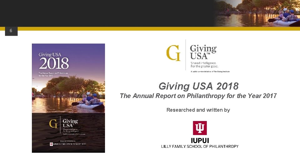 6 Giving USA 2018 The Annual Report on Philanthropy for the Year 2017 Researched