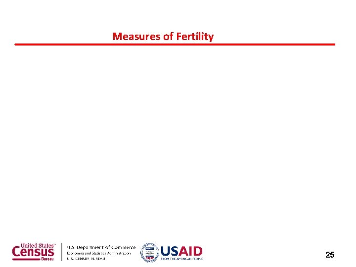Measures of Fertility 25 Measures of Fertility 25