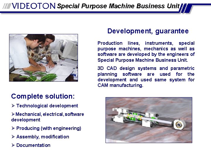 Special Purpose Machine Business Unit Development, guarantee Production lines, instruments, special purpose machines, mechanics