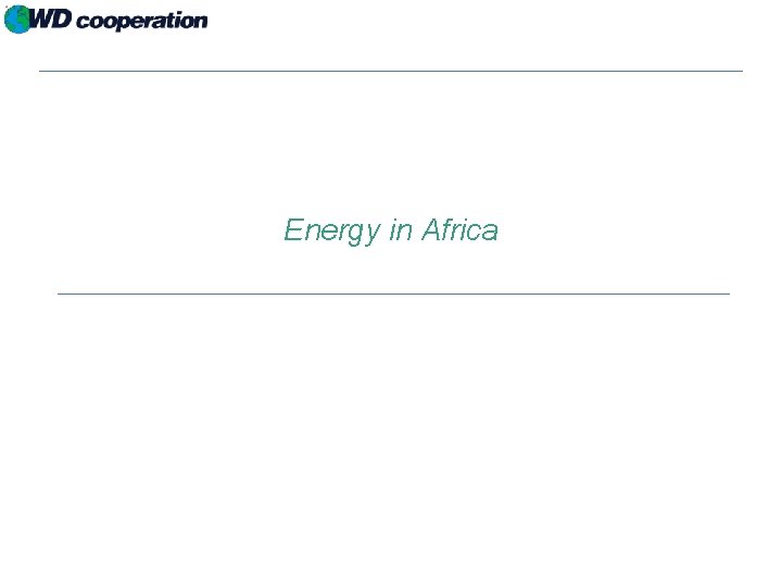 Energy in Africa 