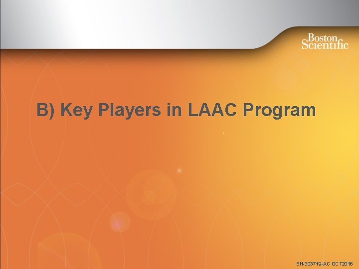 B) Key Players in LAAC Program SH-303719 -AC OCT 2016 
