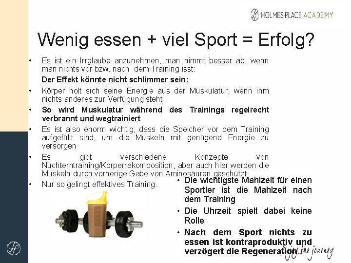 Wenig essen + viel Sport = Erfolg? • • • Es ist ein Irrglaube