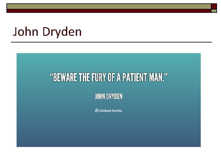 John Dryden 