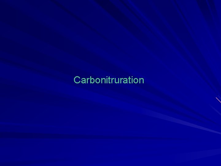 Carbonitruration 