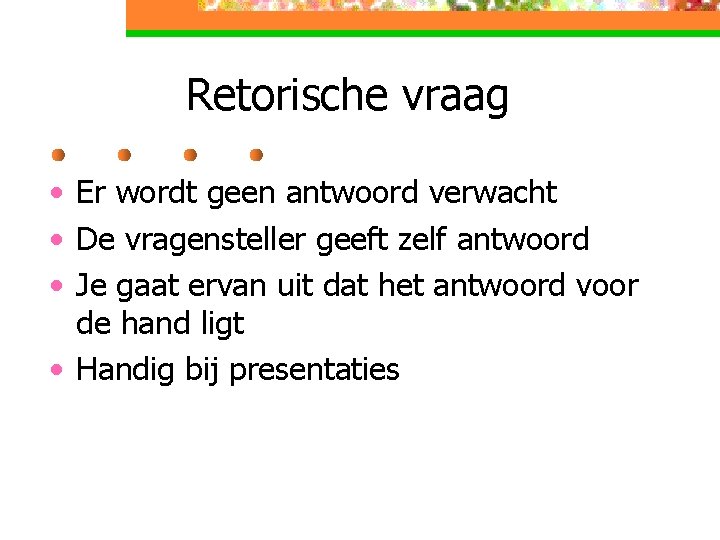Negen soorten vragen Een opsomming 1 2 3
