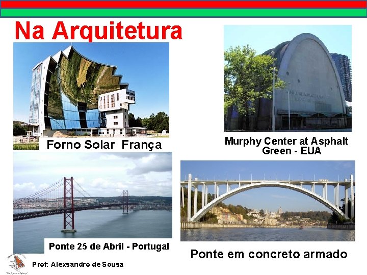 Na Arquitetura Forno Solar França Ponte 25 de Abril - Portugal Prof: Alexsandro de