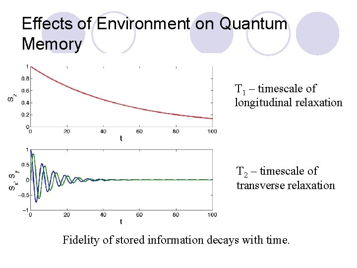 Effects of Environment on Quantum Memory T 1 – timescale of longitudinal relaxation T