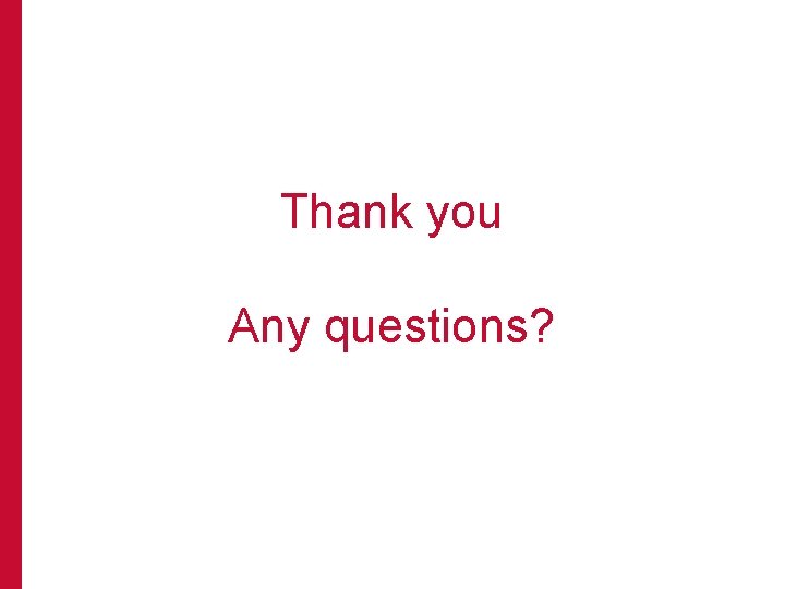 Thank you Any questions? 