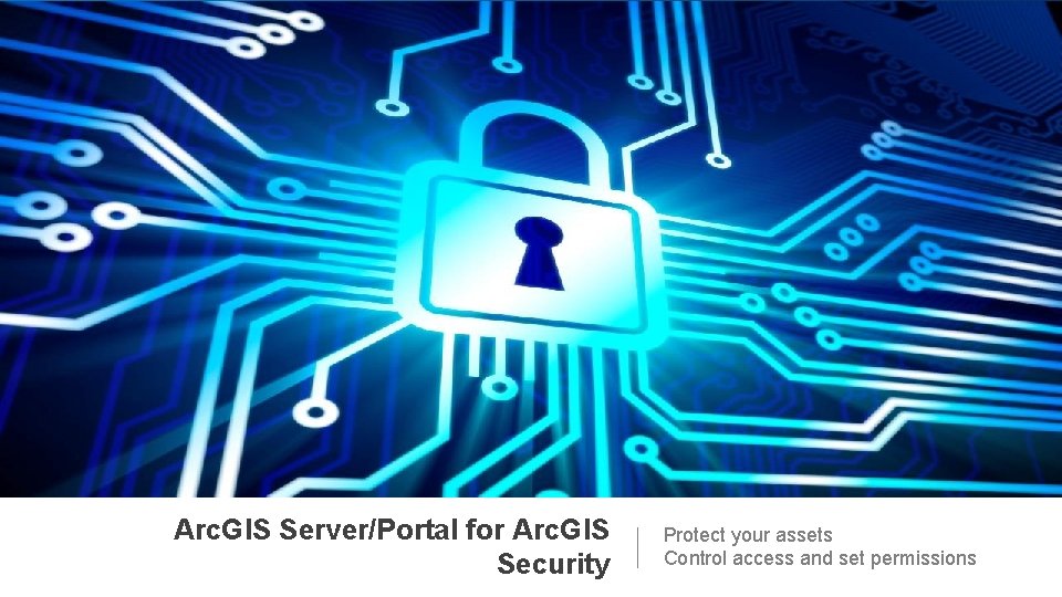 Arc. GIS Server/Portal for Arc. GIS Security Protect your assets Control access and set
