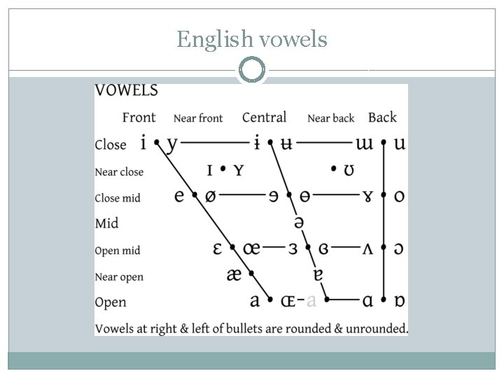 English vowels 