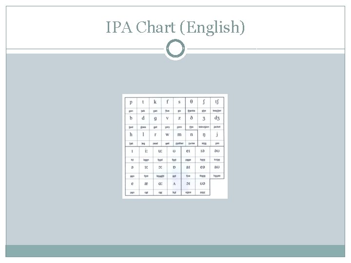 IPA Chart (English) 