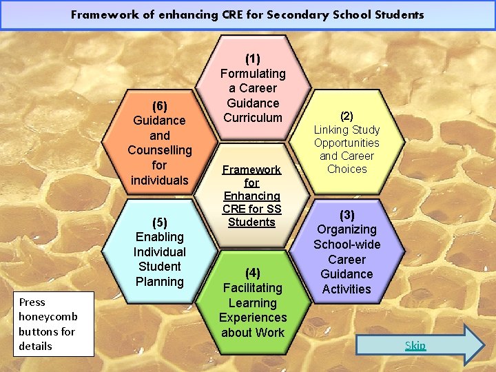 Framework of enhancing CRE for Secondary School Students (6) Guidance and Counselling for individuals