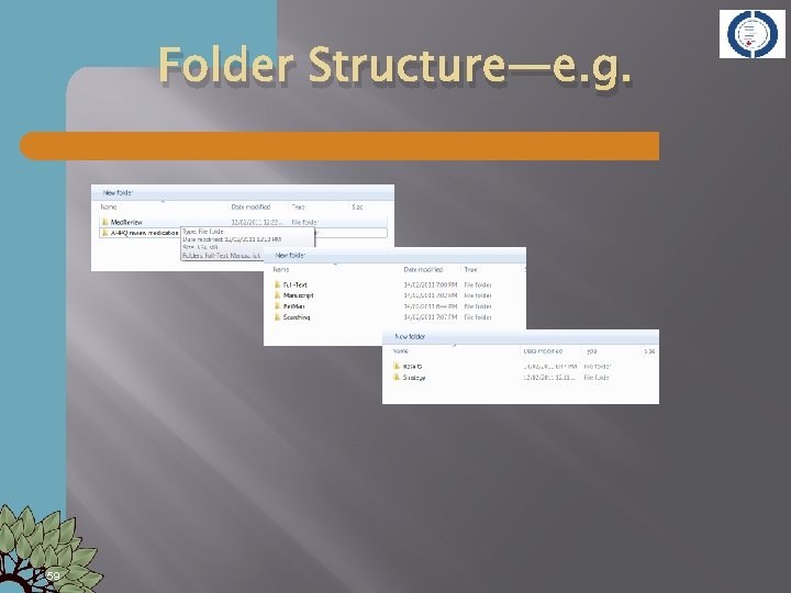 Folder Structure—e. g. 59 