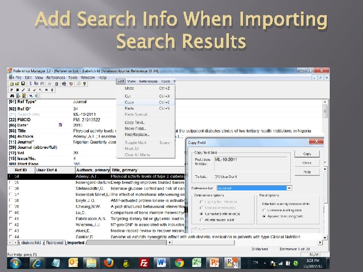 Add Search Info When Importing Search Results 06/05/2012 