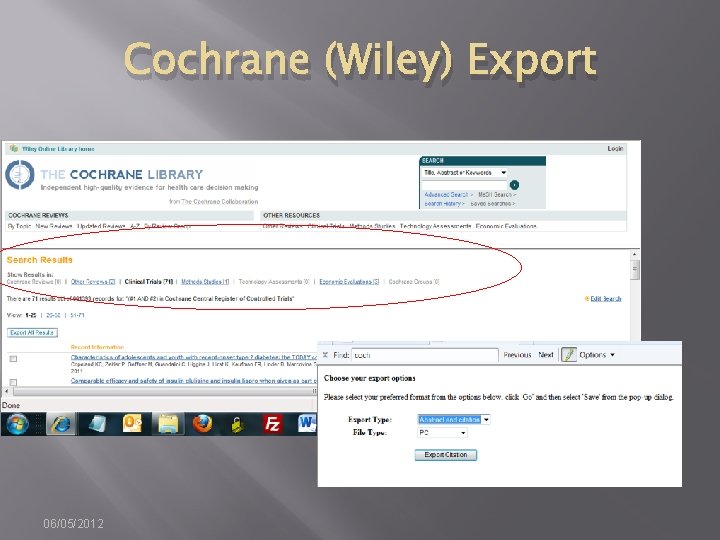 Cochrane (Wiley) Export 06/05/2012 