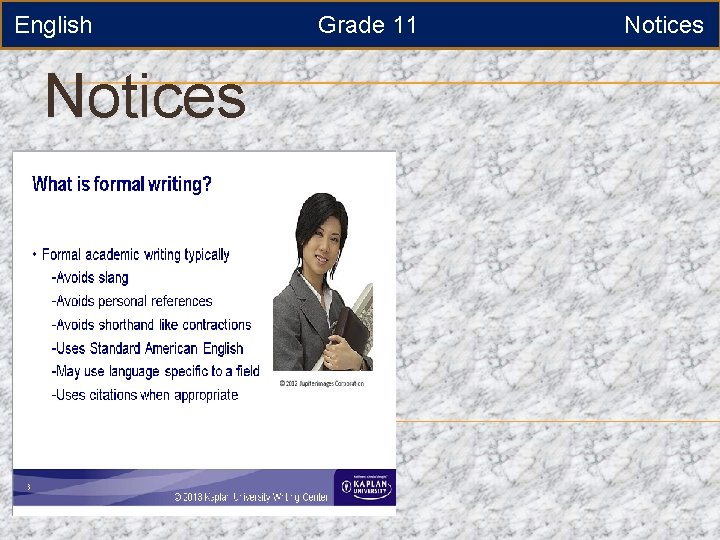 English Notices Grade 11 Notices 