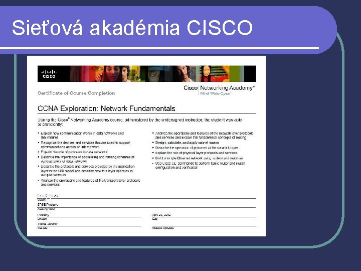 Sieťová akadémia CISCO 