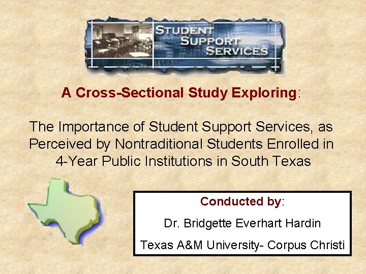 A Cross-Sectional Study Exploring: The Importance of Student Support Services, as Perceived by Nontraditional