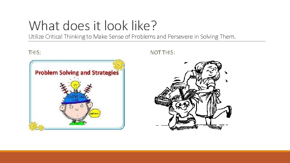What does it look like? Utilize Critical Thinking to Make Sense of Problems and