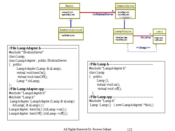 //File Lamp. Adapter. h----------------#include “IButton. Server” class Lamp; class Lamp. Adapter : public IButton.