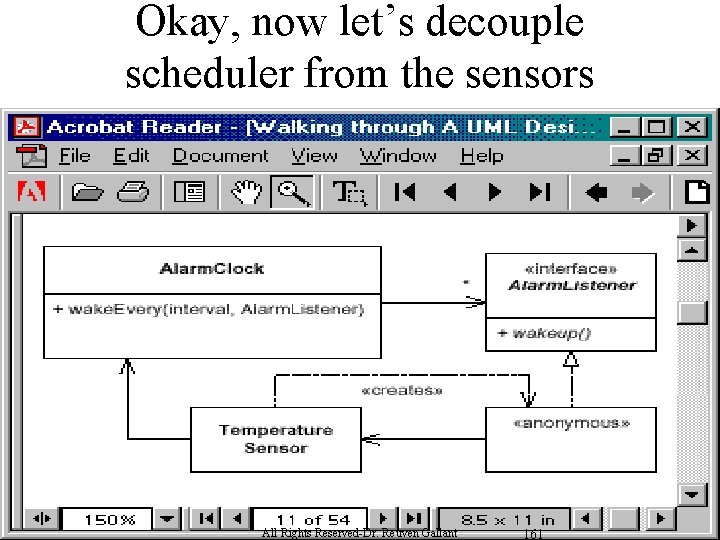 Okay, now let’s decouple scheduler from the sensors All Rights Reserved-Dr. Reuven Gallant 161