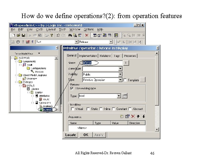 How do we define operations? (2): from operation features All Rights Reserved-Dr. Reuven Gallant