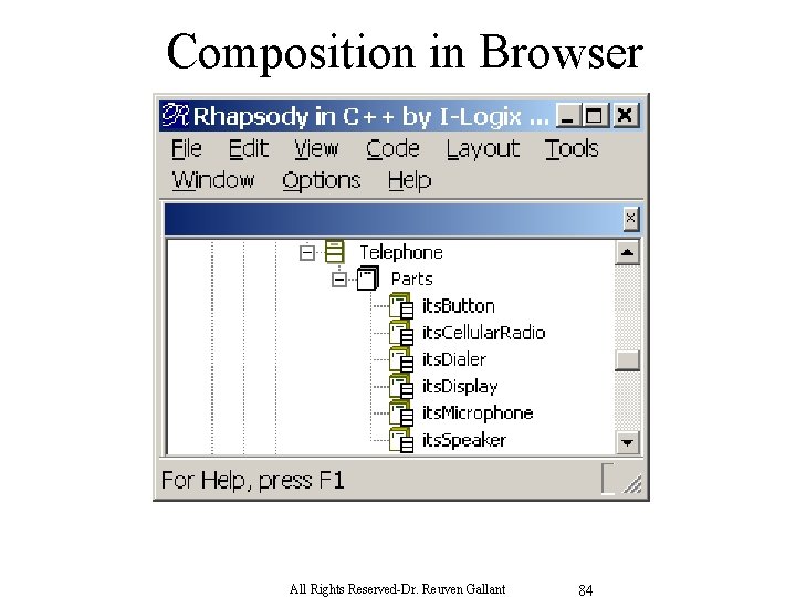 Composition in Browser All Rights Reserved-Dr. Reuven Gallant 84 