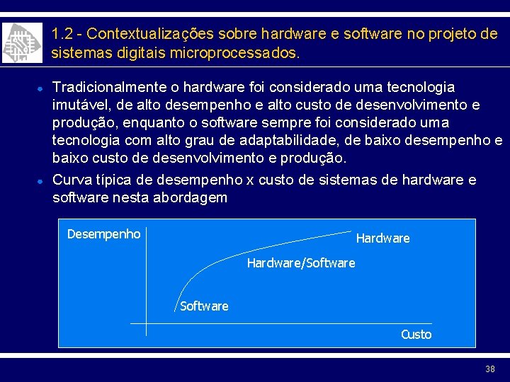 1. 2 - Contextualizações sobre hardware e software no projeto de sistemas digitais microprocessados.