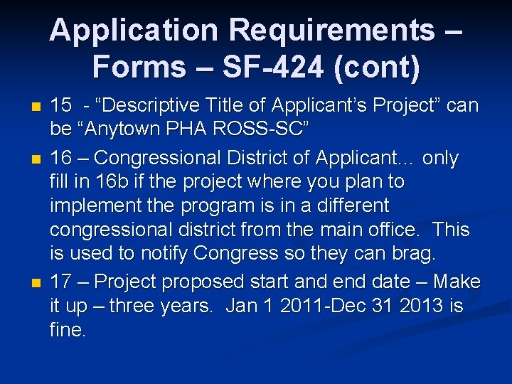 Ross Service Coordinators Nofa For Fiscal Year 09