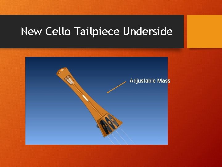 New Cello Tailpiece Underside Adjustable Mass 