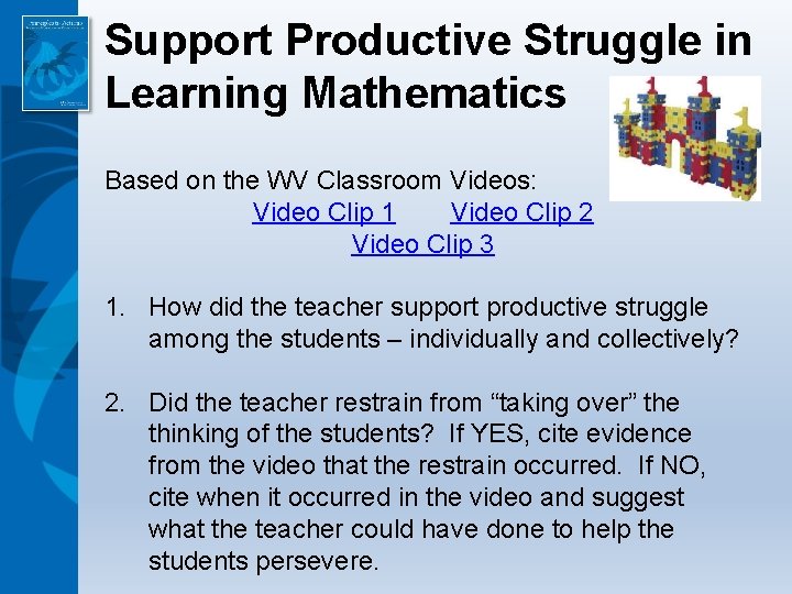 Support Productive Struggle in Learning Mathematics Based on the WV Classroom Videos: Video Clip