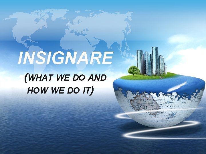 INSIGNARE (WHAT WE DO AND HOW WE DO IT ) 