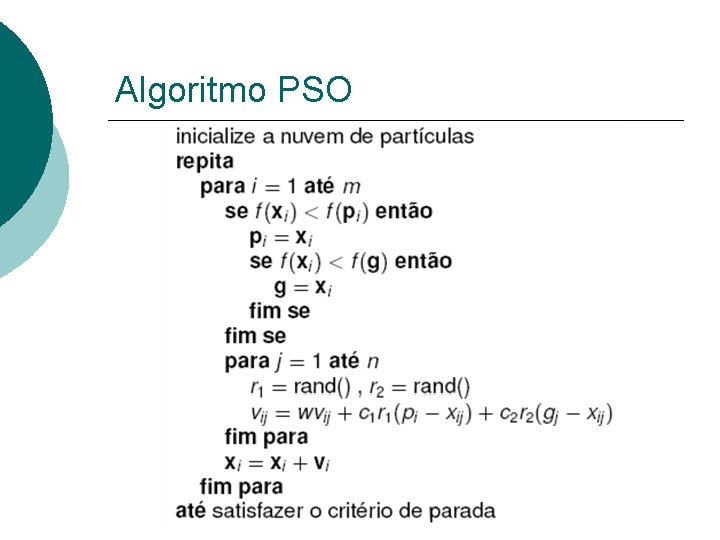 Algoritmo PSO 