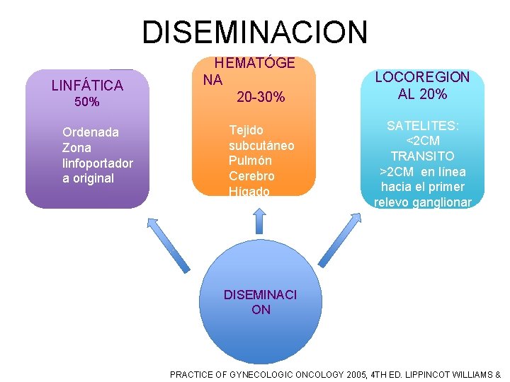 DISEMINACION LINFÁTICA 50% Ordenada Zona linfoportador a original HEMATÓGE NA 20 -30% LOCOREGION AL