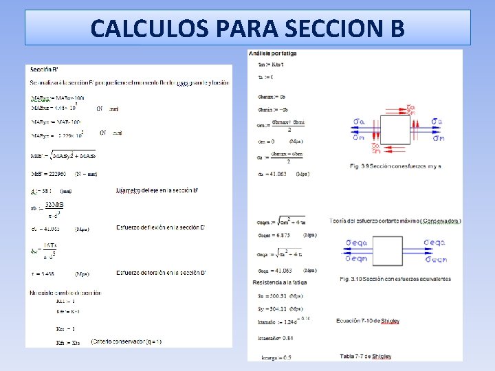 CALCULOS PARA SECCION B 