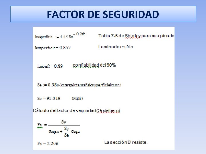 FACTOR DE SEGURIDAD 