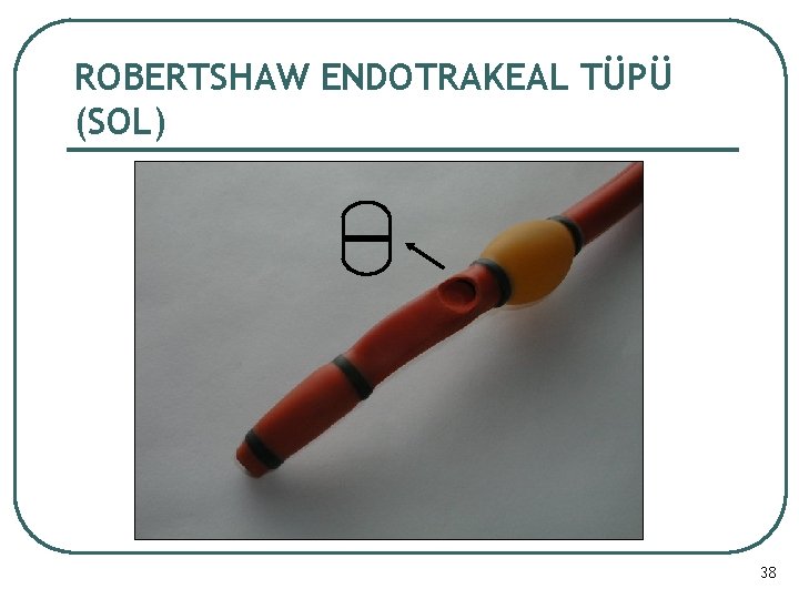 ROBERTSHAW ENDOTRAKEAL TÜPÜ (SOL) 38 