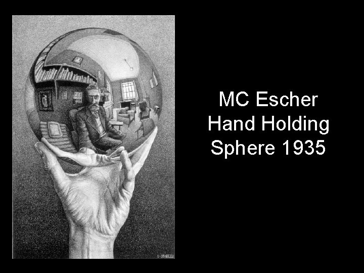 MC Escher Hand Holding Sphere 1935 