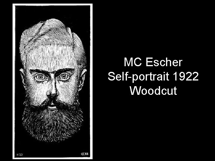 MC Escher Self-portrait 1922 Woodcut 