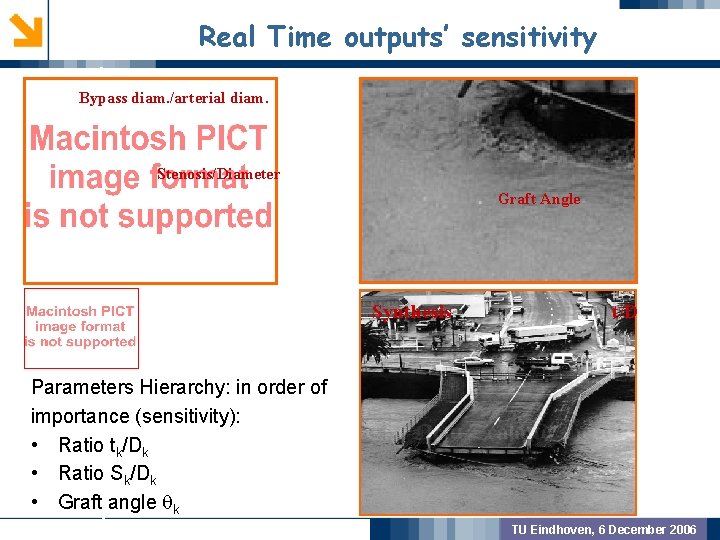 Real Time outputs’ sensitivity Bypass diam. /arterial diam. GEOMETRIC PREPROCSSING Stenosis/Diameter Graft Angle MODEL