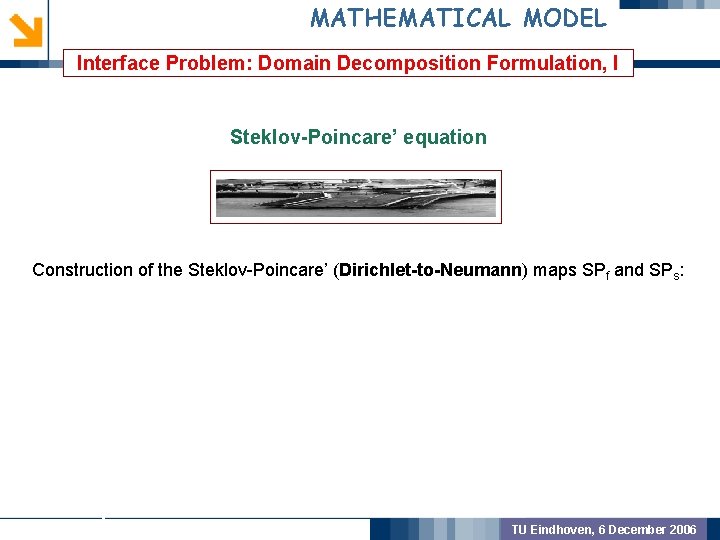 MATHEMATICAL MODEL Interface Problem: Domain Decomposition Formulation, I GEOMETRIC PREPROCSSING Steklov-Poincare’ equation Construction of