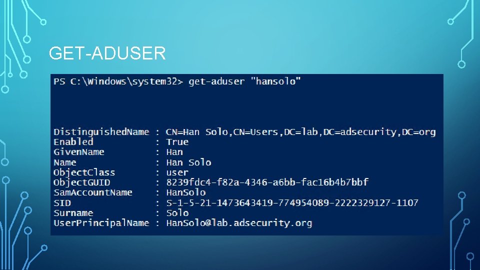 GET-ADUSER GET-ADUSER