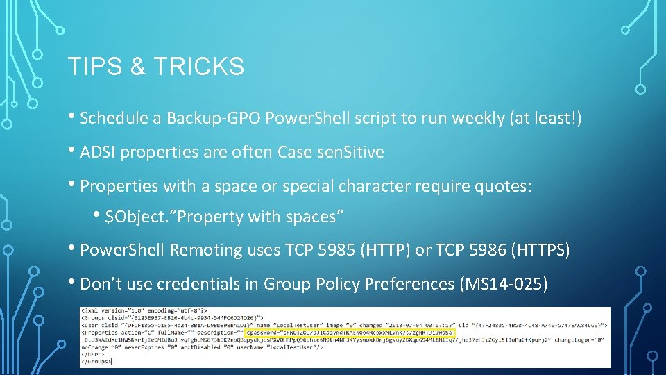 TIPS & TRICKS • Schedule a Backup-GPO Power. Shell script to run weekly (at TIPS & TRICKS • Schedule a Backup-GPO Power. Shell script to run weekly (at