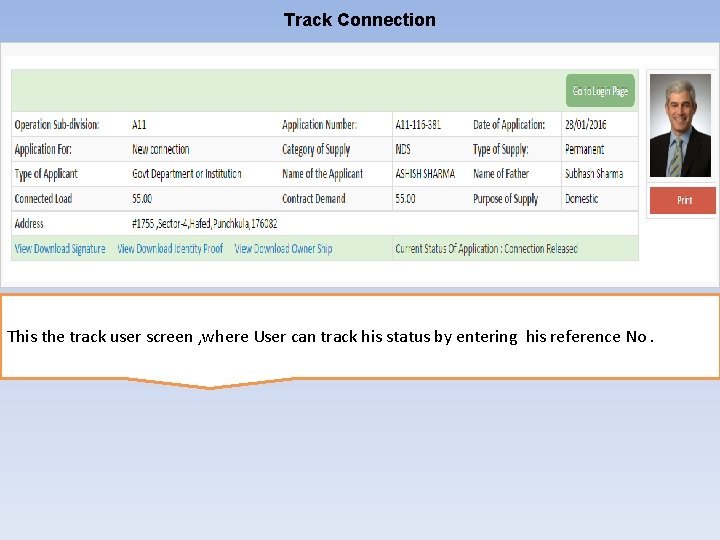 Track Connection Here SDO Generate SCO number and give remark for consumer. This the