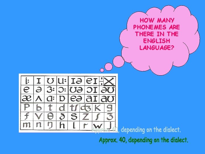 HOW MANY PHONEMES ARE THERE IN THE ENGLISH LANGUAGE? 