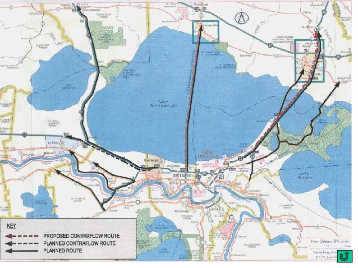 New Orleans Evacuation Routes New Orleans Evacuation Routes