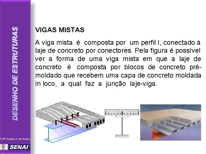 DESENHO DE ESTRUTURAS Profª. Angela A. de Souza VIGAS MISTAS A viga mista é
