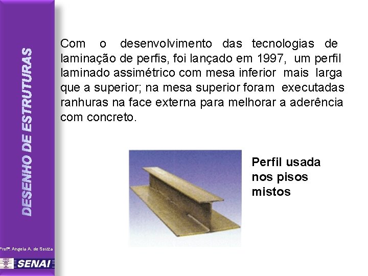 DESENHO DE ESTRUTURAS Profª. Angela A. de Souza Com o desenvolvimento das tecnologias de