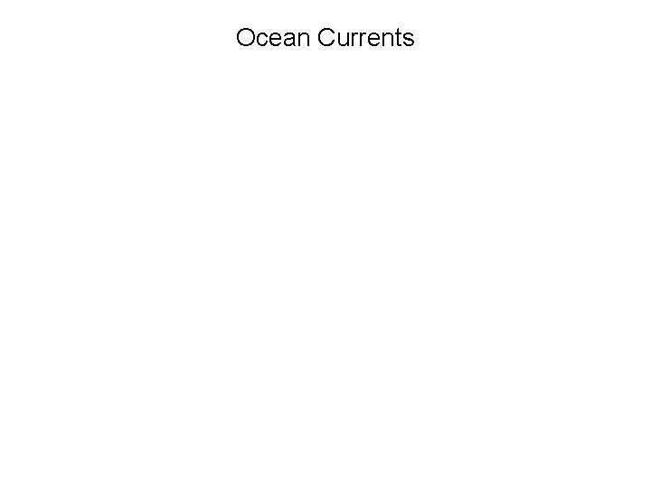 Ocean Currents 